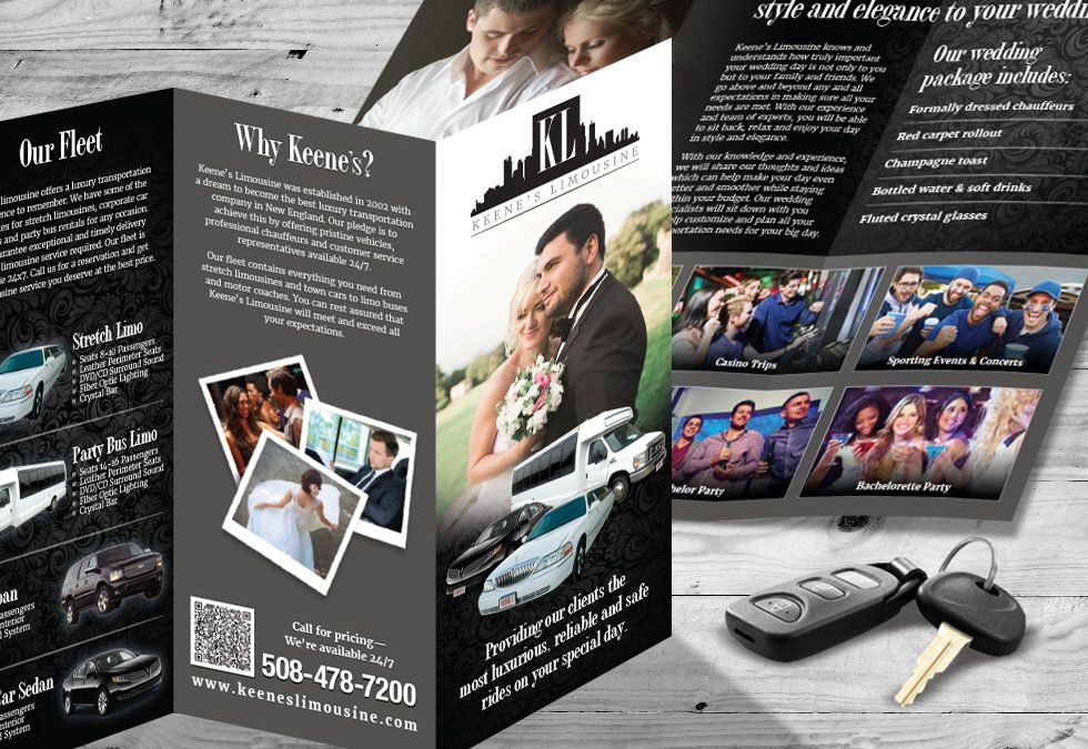 Keene’s Limousine Logo and Brochure